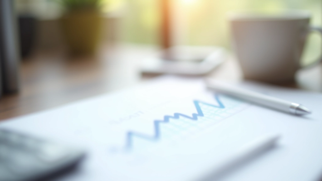 Person reviewing financial progress chart showing savings growth trajectory and account balance
