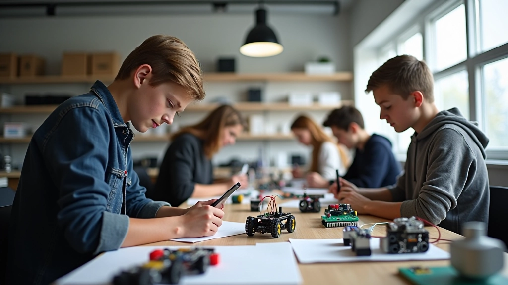 Maker-ruumis noored katsetavad droneid ja elektronikaseadmeid