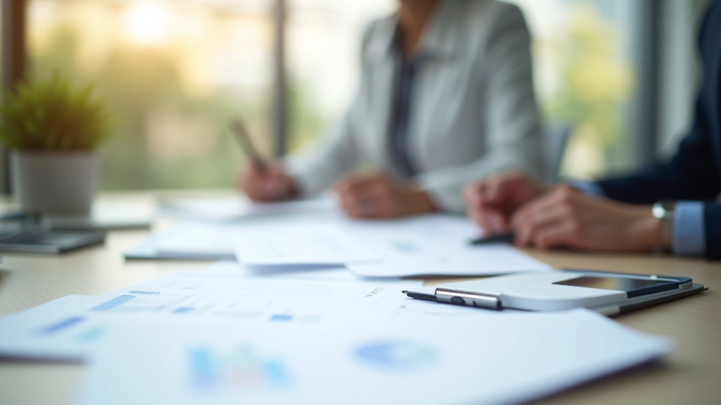 Professional workspace for financial planning and strategy sessions